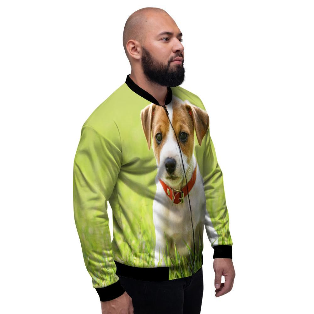 Jack Russell Terrier Little Print Men's Bomber Jacket-grizzshop