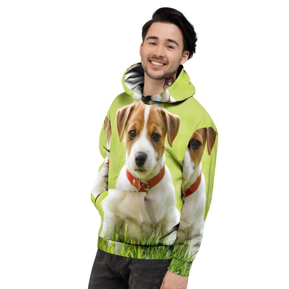 Jack Russell Terrier Little Print Men's Hoodie-grizzshop