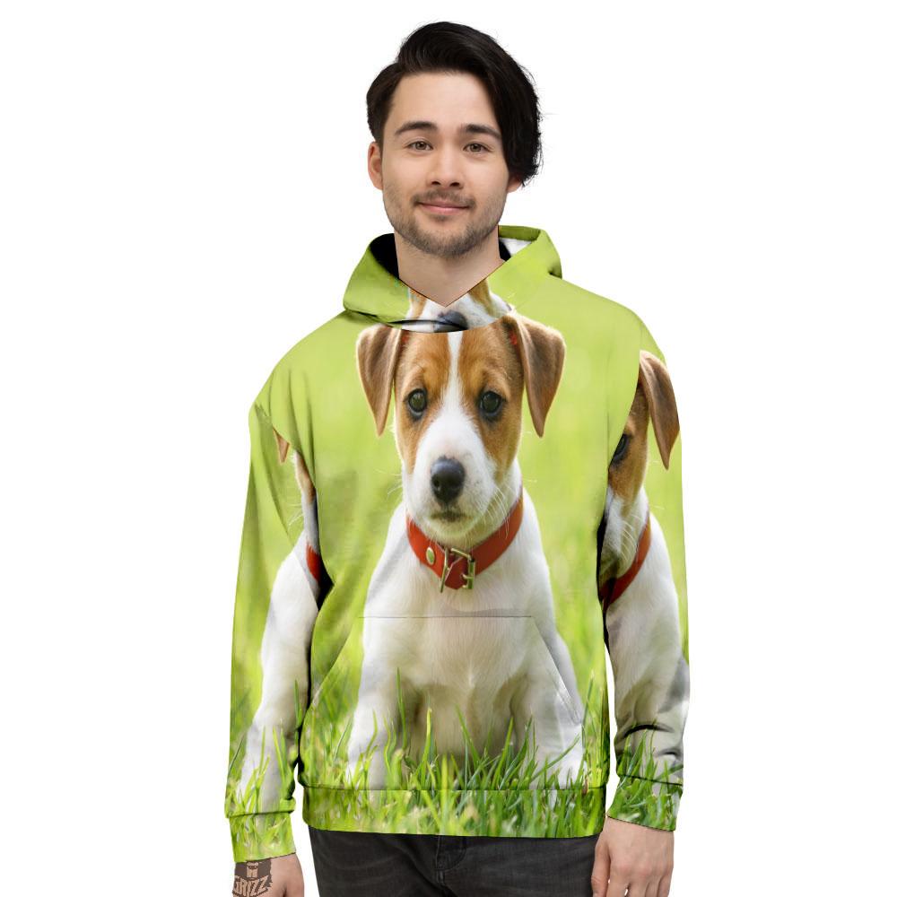 Jack Russell Terrier Little Print Men's Hoodie-grizzshop