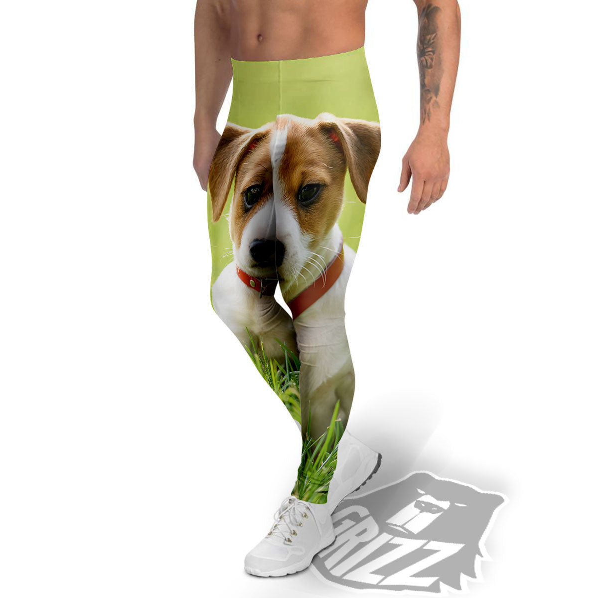 Jack Russell Terrier Little Print Men's Leggings-grizzshop