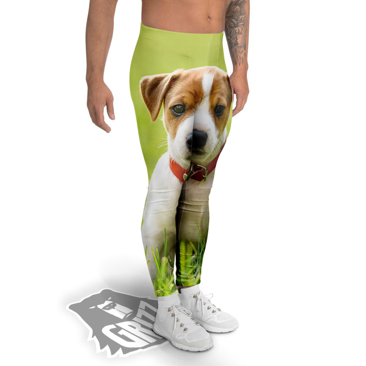 Jack Russell Terrier Little Print Men's Leggings-grizzshop