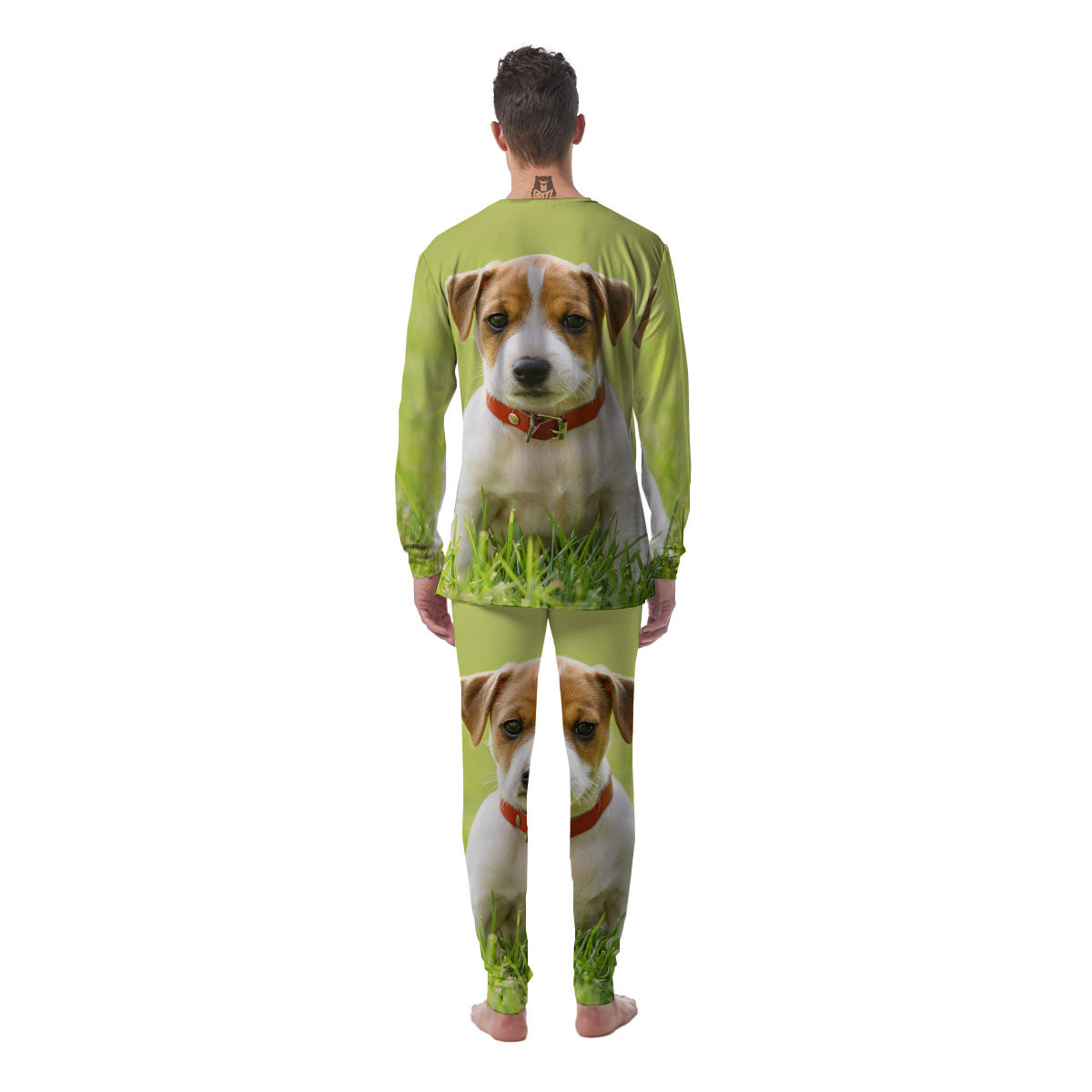 Jack Russell Terrier Little Print Men's Pajamas-grizzshop