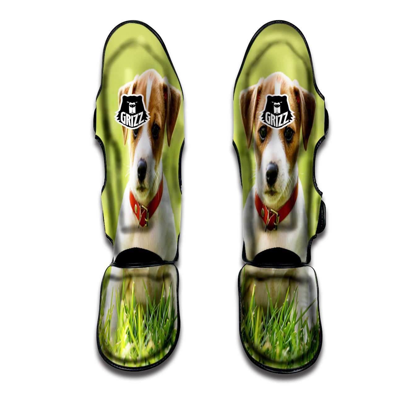 Jack Russell Terrier Little Print Muay Thai Shin Guards-grizzshop