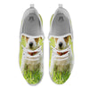 Jack Russell Terrier Little Print White Athletic Shoes-grizzshop