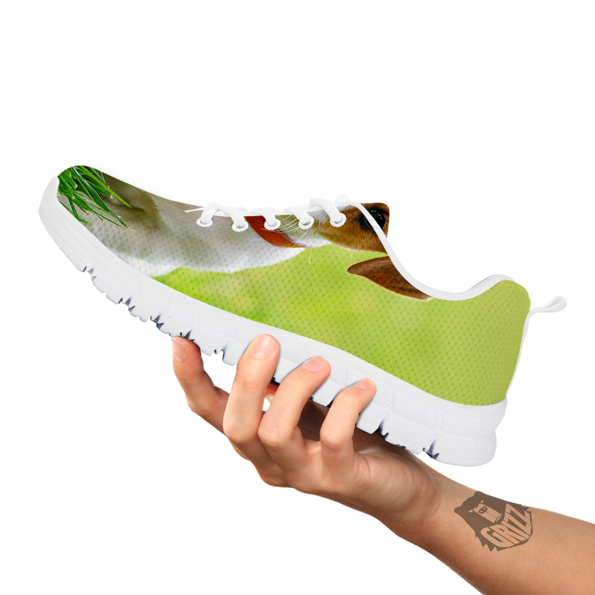 Jack Russell Terrier Little Print White Sneaker-grizzshop