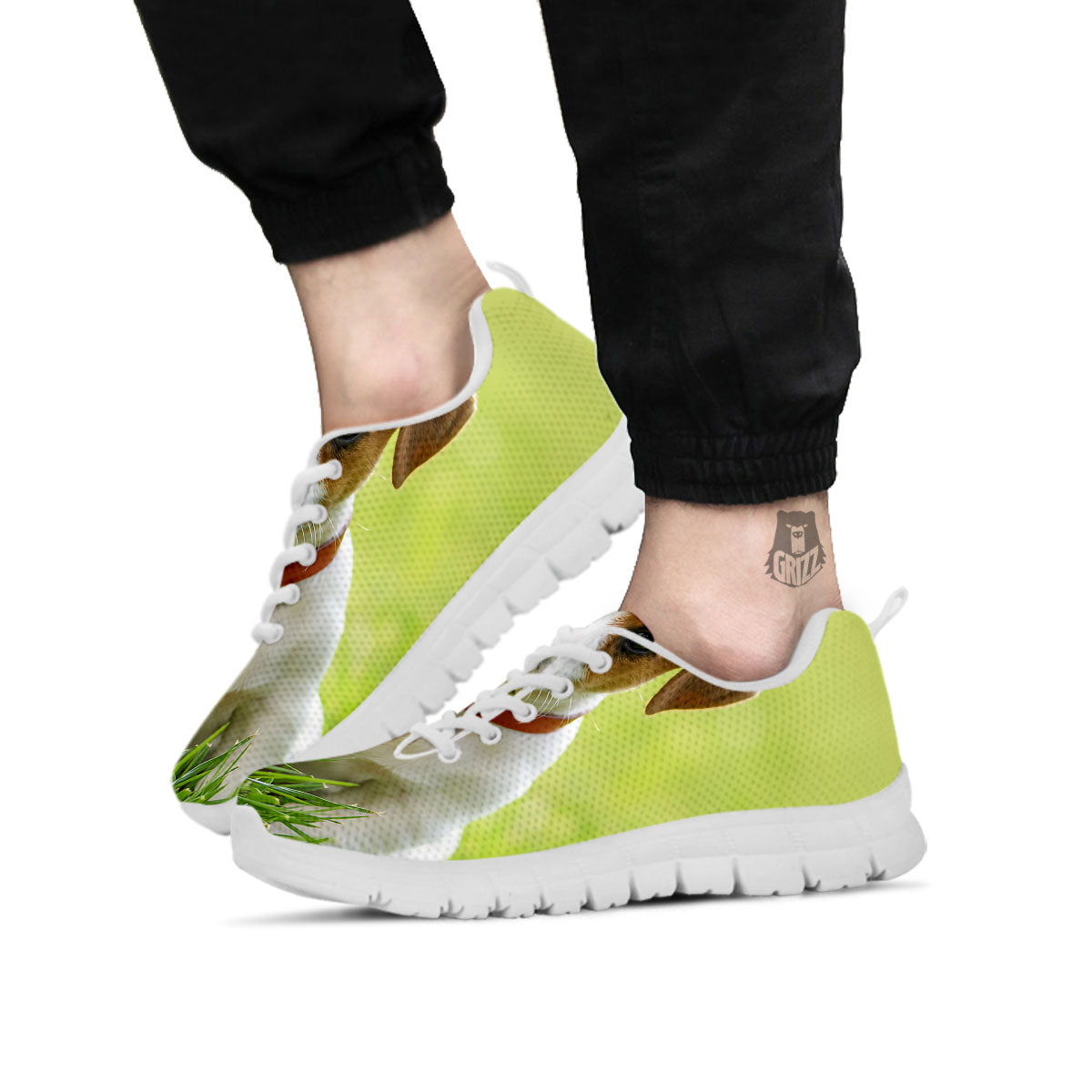 Jack Russell Terrier Little Print White Sneaker-grizzshop