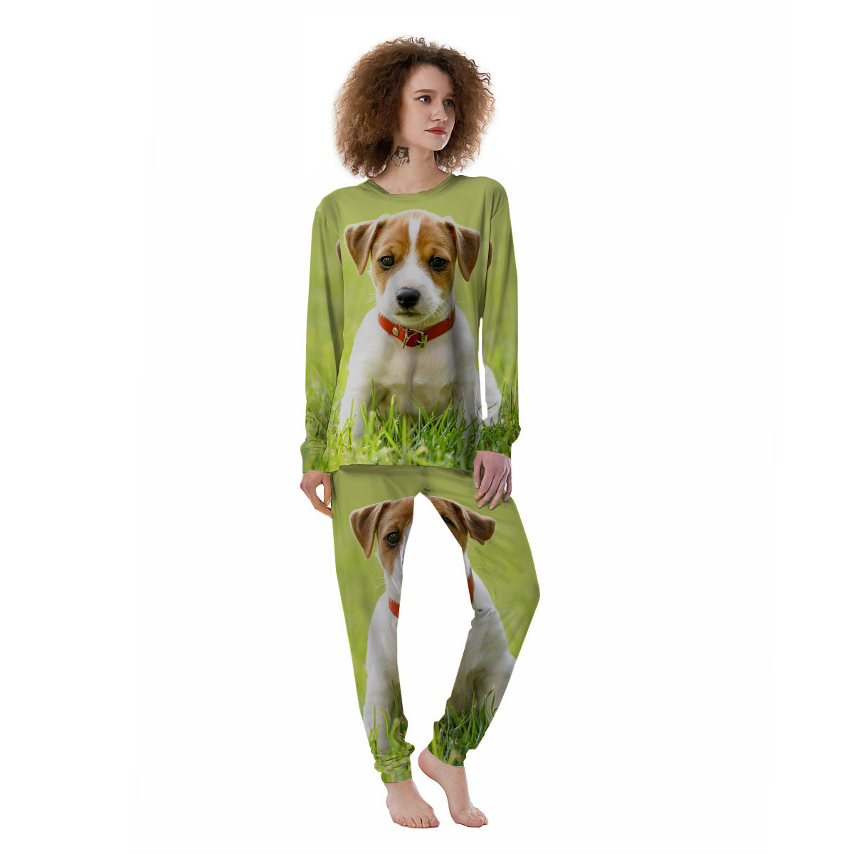 Jack Russell Terrier Little Print Women's Pajamas-grizzshop