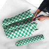 Jade Checkered Flag Print Umbrella-grizzshop