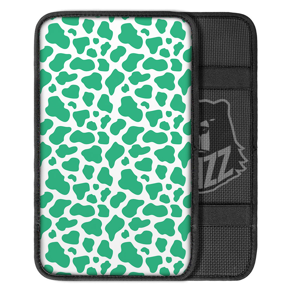 Jade Cow Print Pattern Car Center Console Cover-grizzshop