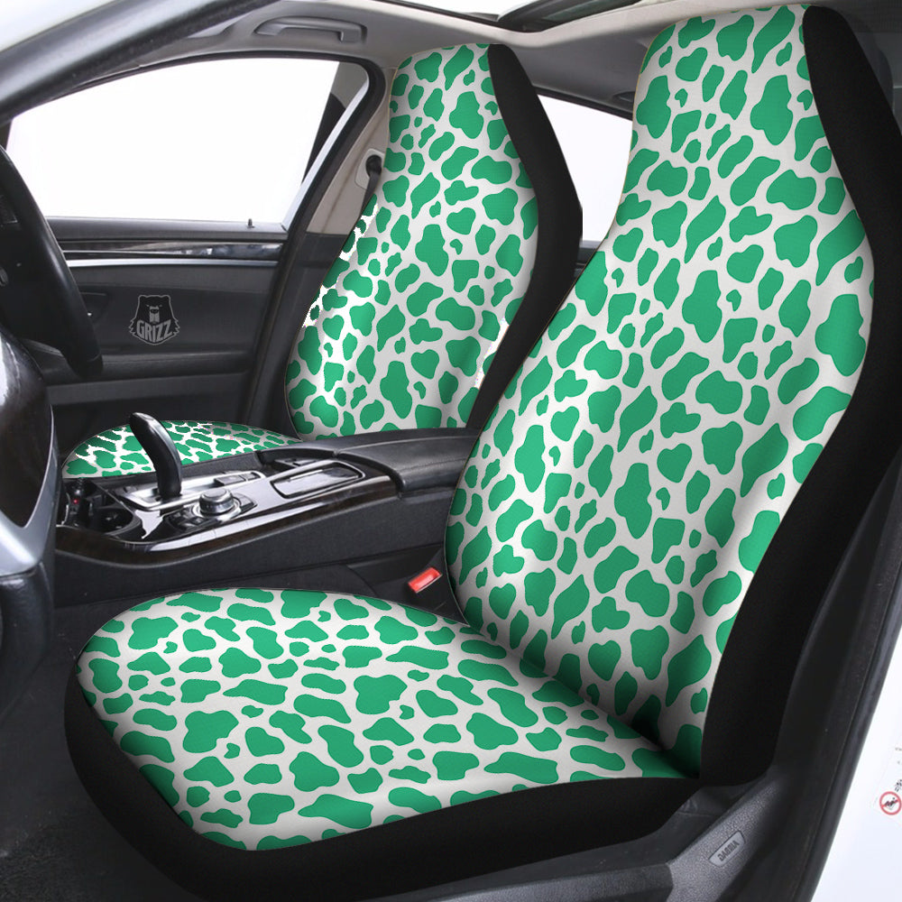 Jade Cow Print Pattern Car Seat Covers-grizzshop