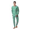 Jade Cow Print Pattern Men's Pajamas-grizzshop