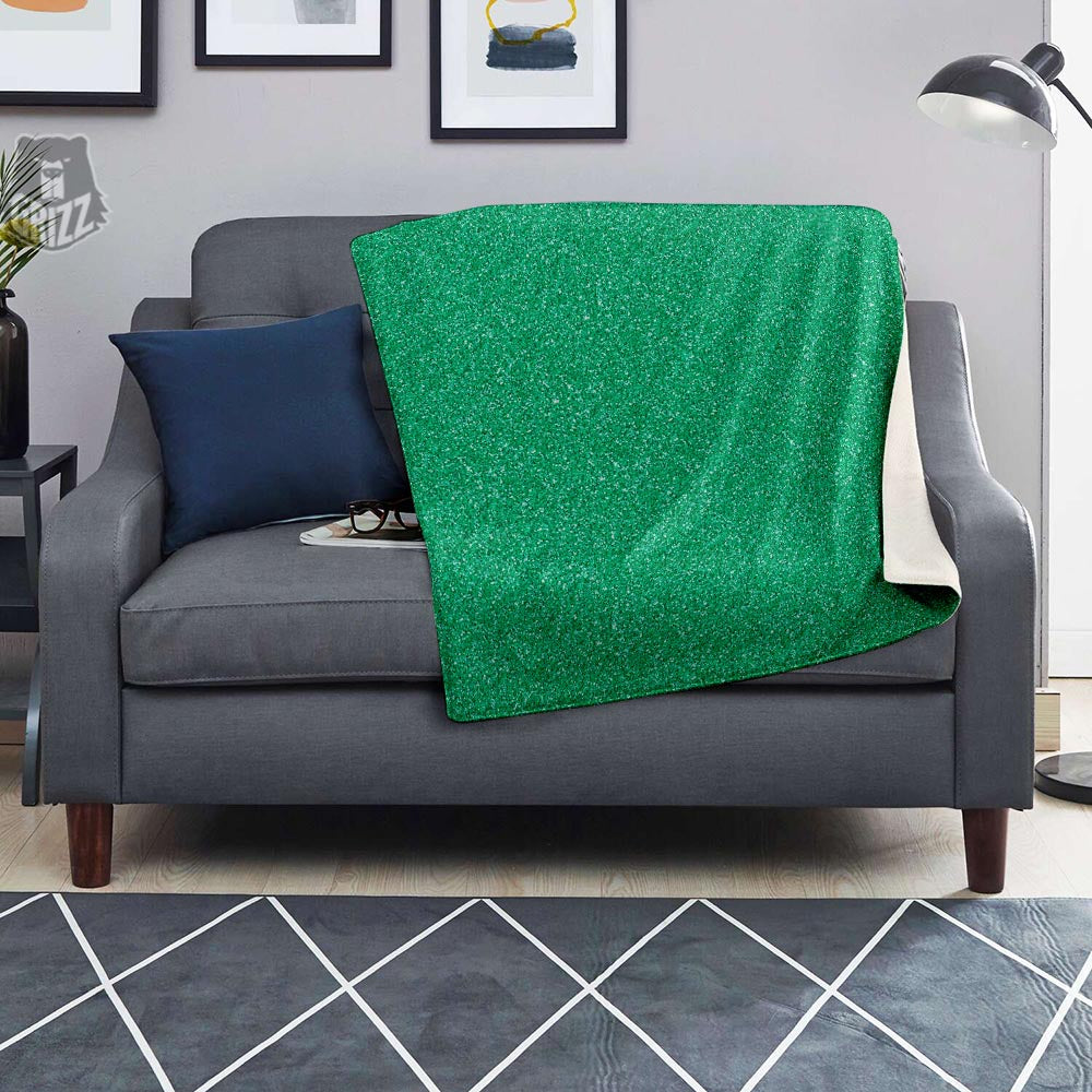 Jade Glitter Texture Print Blanket-grizzshop