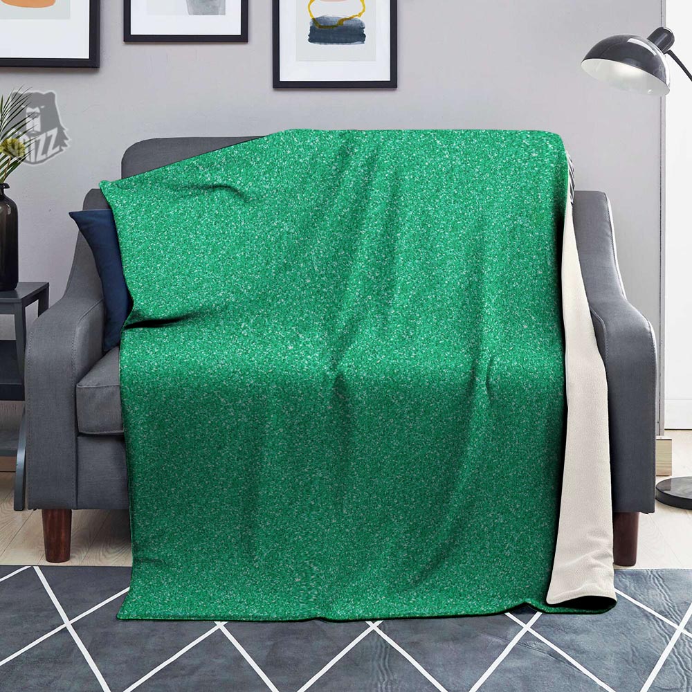 Jade Glitter Texture Print Blanket-grizzshop