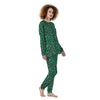 Jade Leopard Print Pattern Women's Pajamas-grizzshop