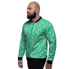 Jade Paisley Bandana Print Men's Bomber Jacket-grizzshop