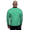 Jade Paisley Bandana Print Men's Bomber Jacket-grizzshop