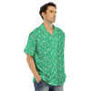 Jade Paisley Bandana Print Men’s Hawaiian Shirt-grizzshop