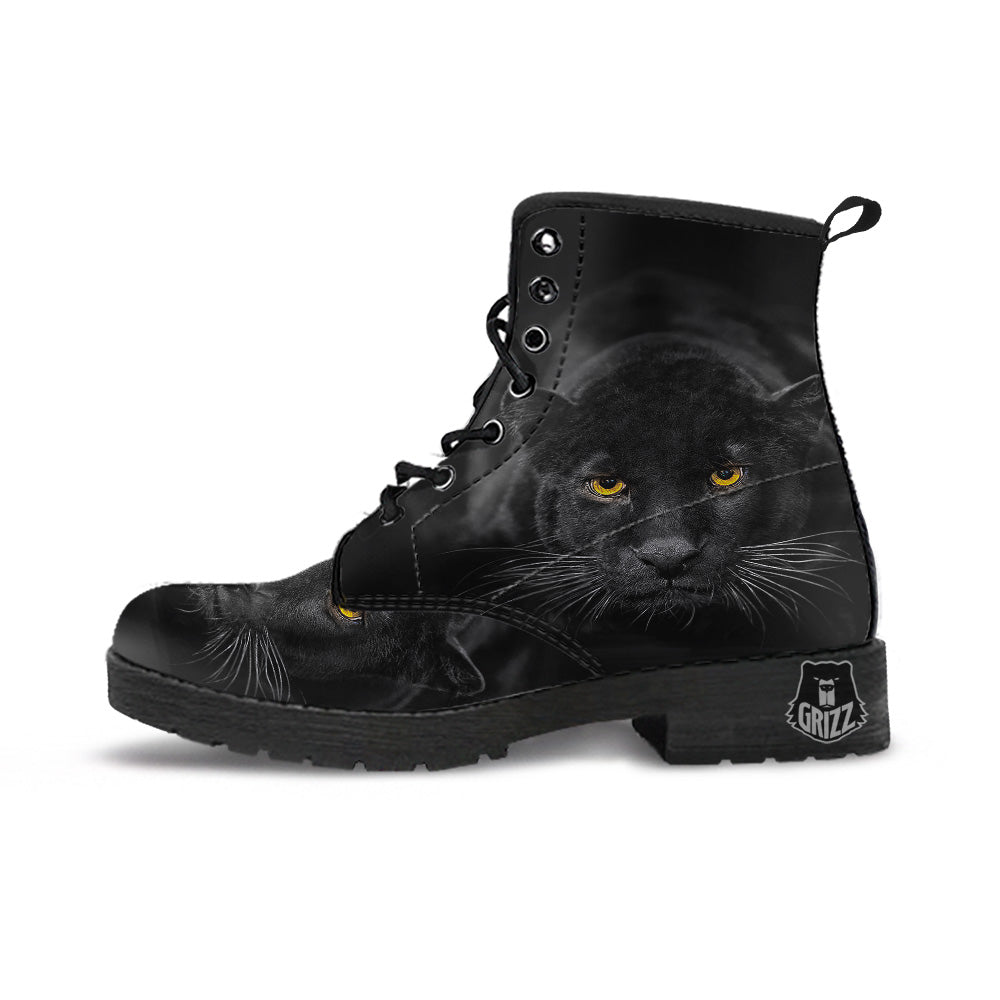 Jaguar Black Print Leather Boots-grizzshop