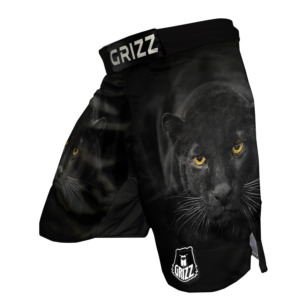 Jaguar Black Print MMA Shorts-grizzshop