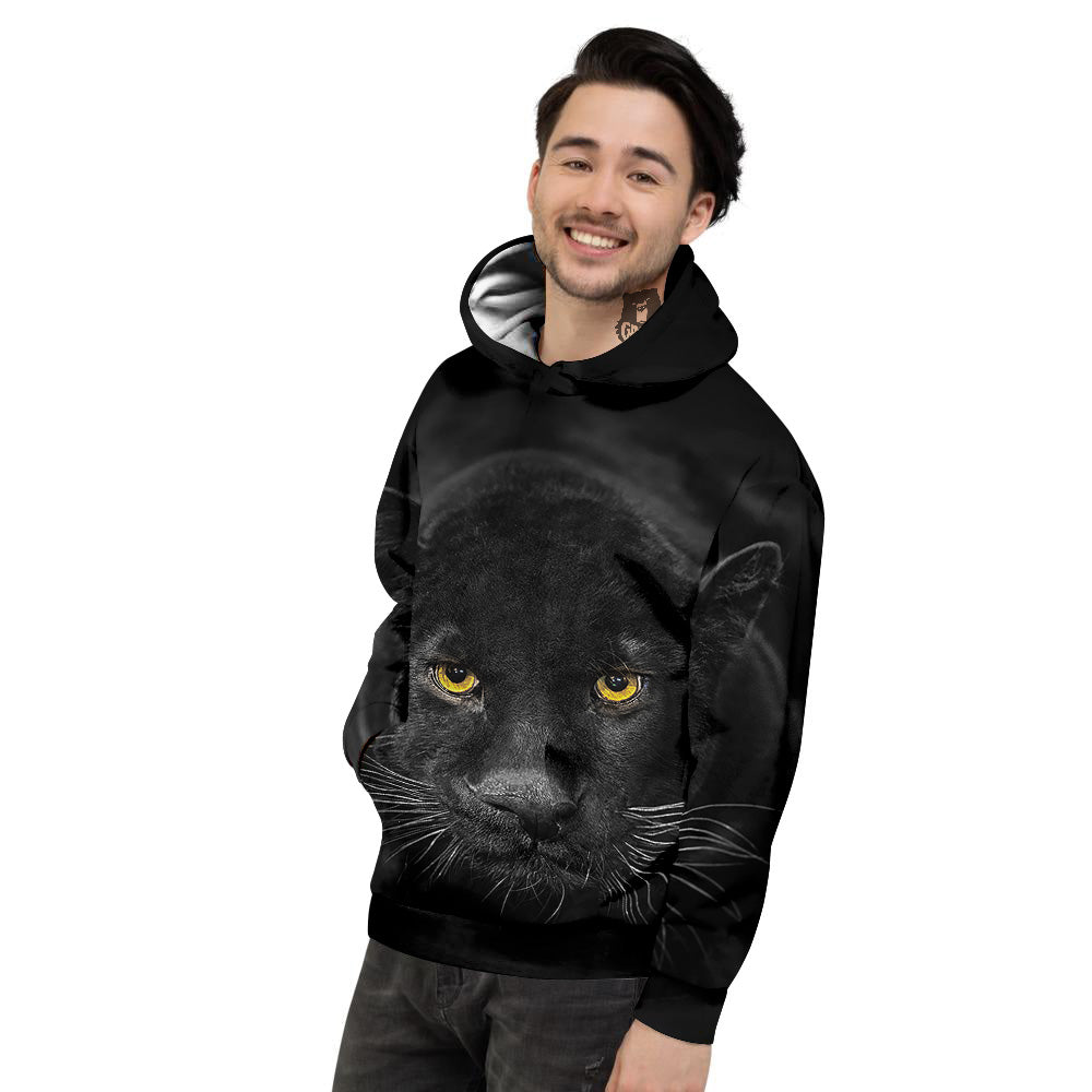 Jaguar Black Print Men's Hoodie-grizzshop