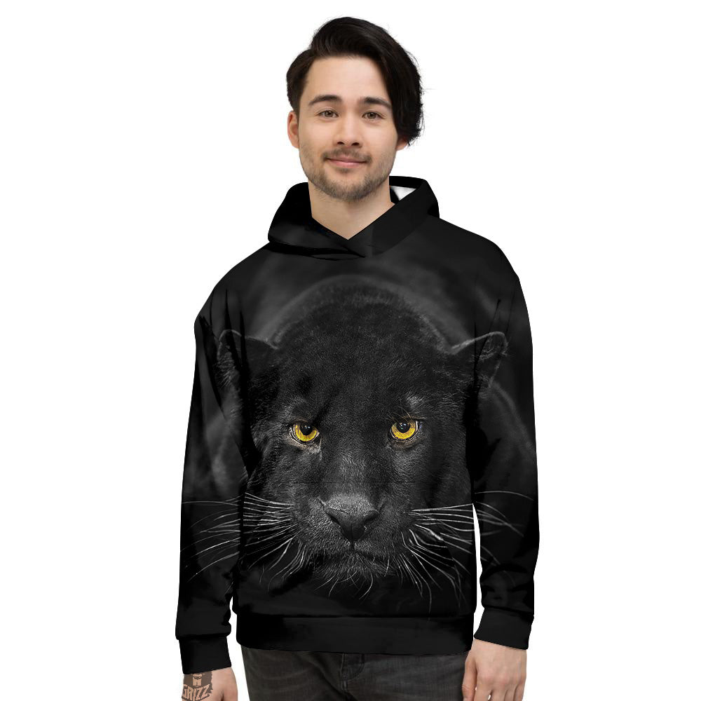Jaguar Black Print Men's Hoodie-grizzshop