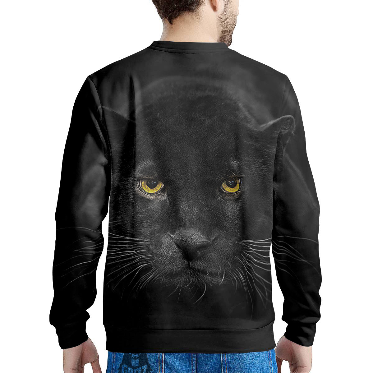 Jaguar Black Print Men's Sweatshirt-grizzshop