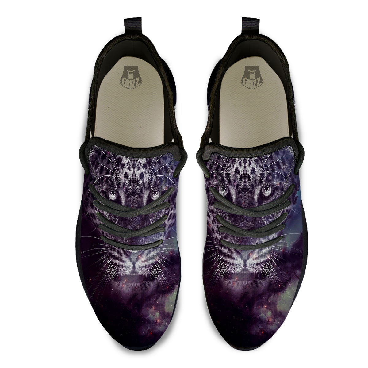 Jaguar Galaxy Print Black Athletic Shoes-grizzshop