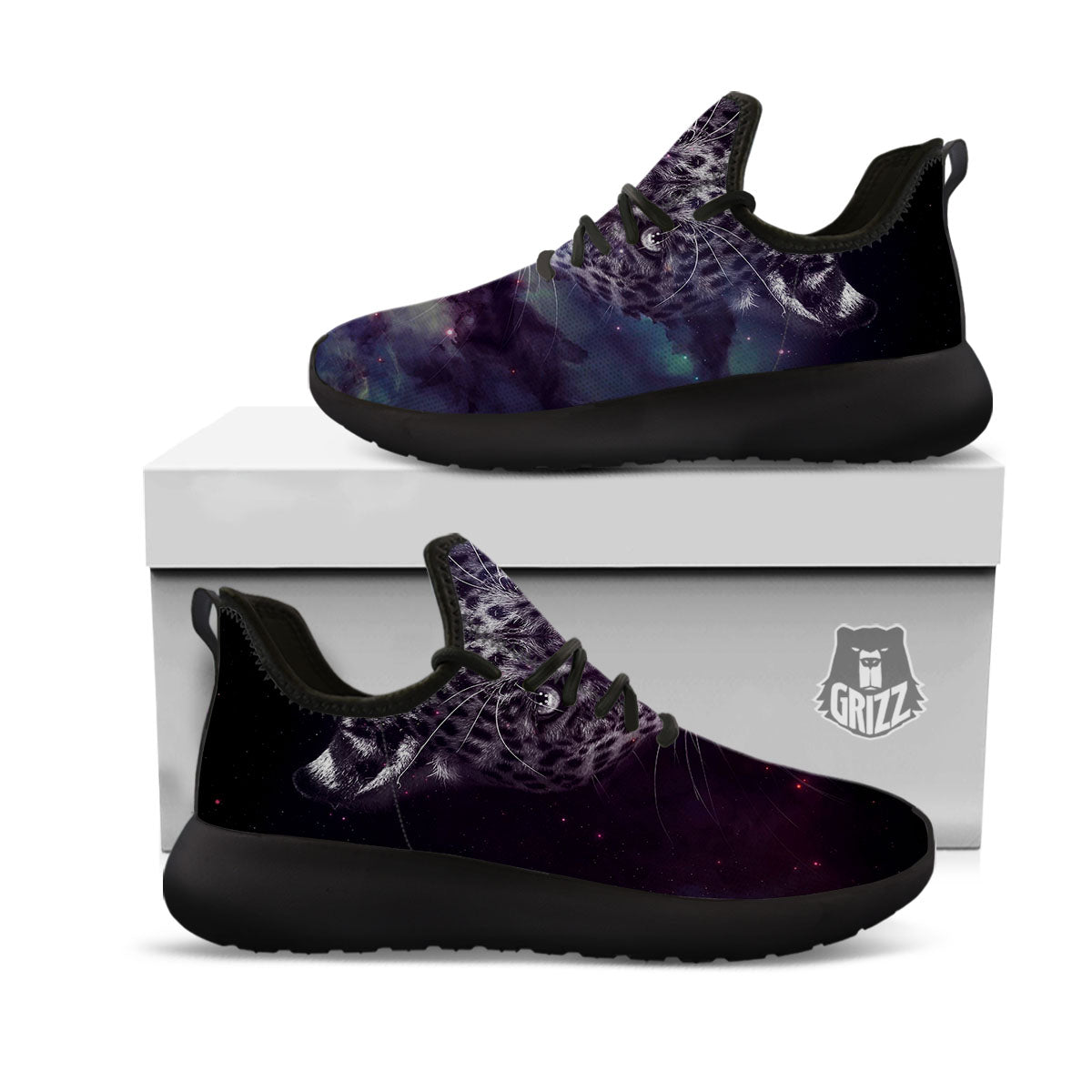 Jaguar Galaxy Print Black Athletic Shoes-grizzshop