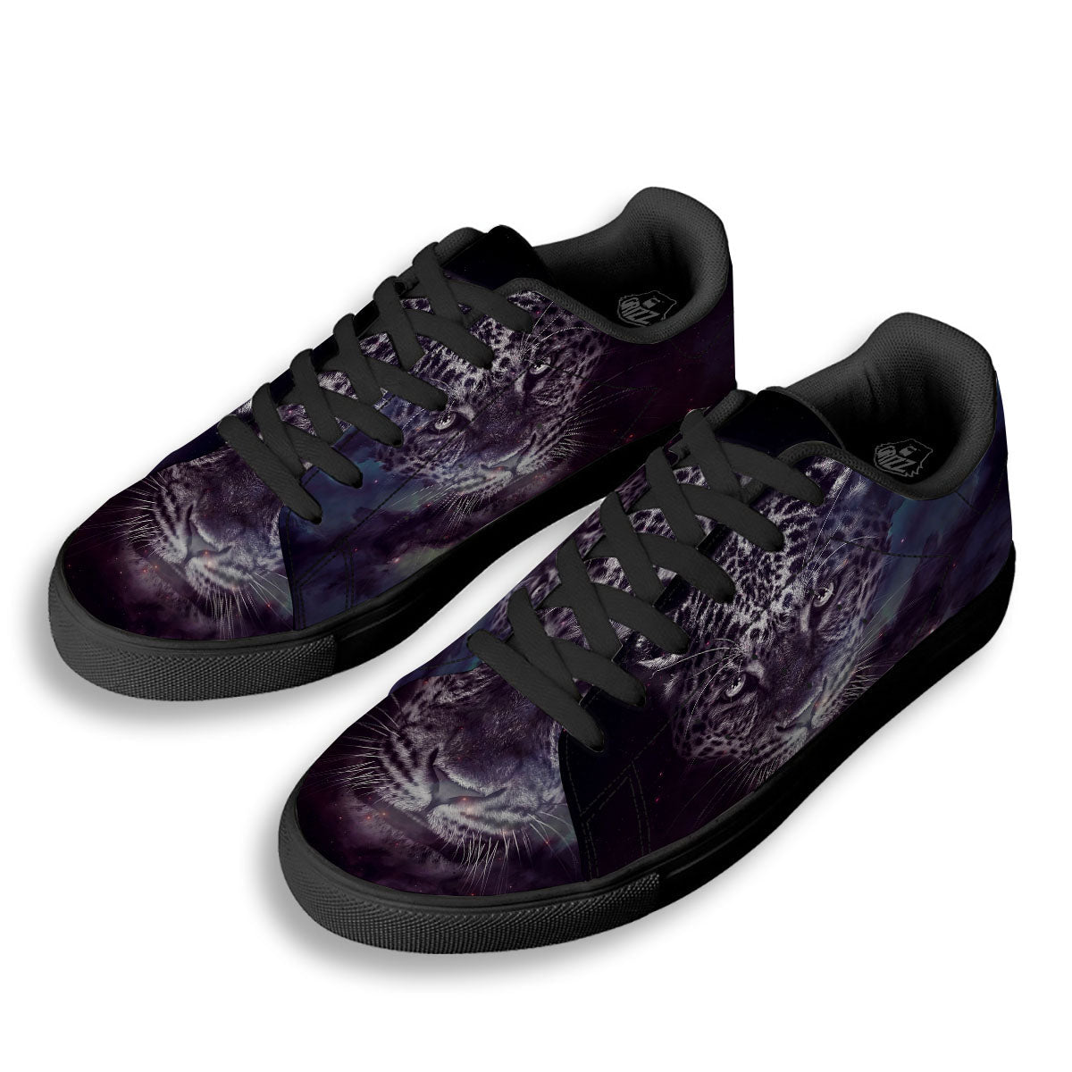 Jaguar Galaxy Print Black Low Top Sneakers-grizzshop