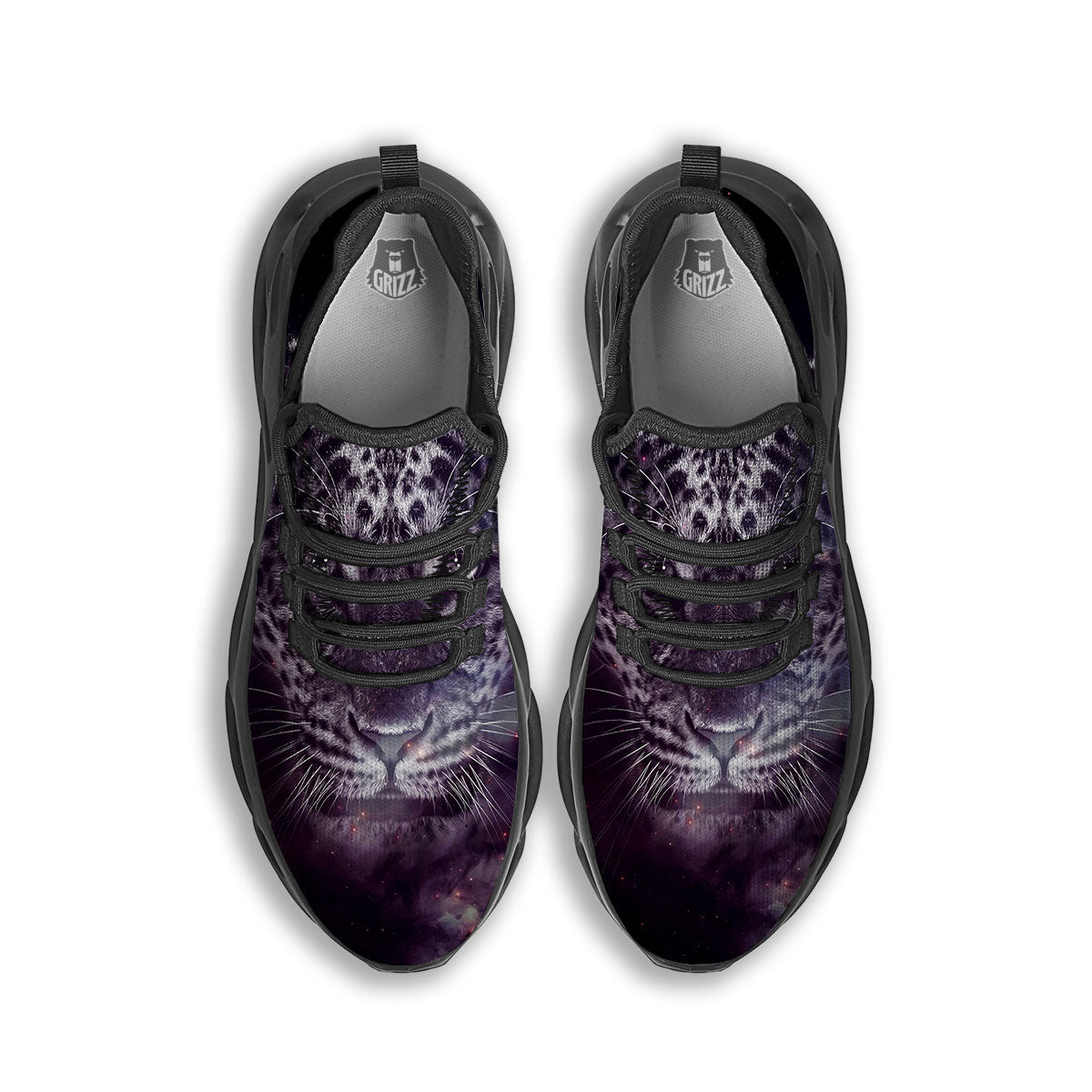Jaguar Galaxy Print Black Running Shoes-grizzshop