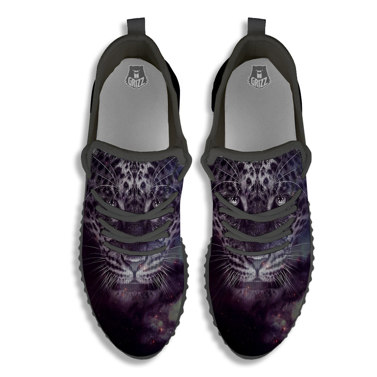 Jaguar Galaxy Print Black Walking Shoes-grizzshop