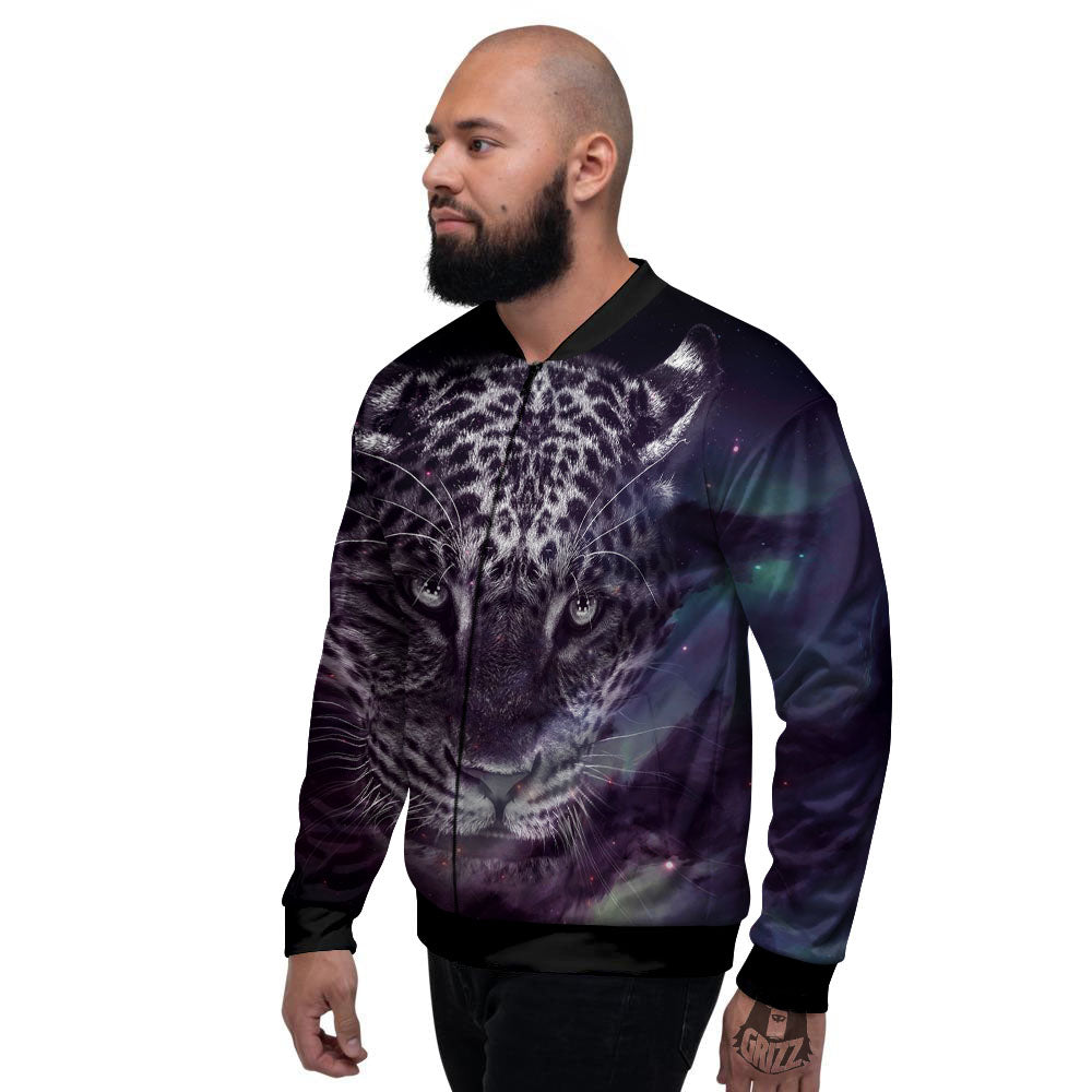 Jaguar Galaxy Print Men's Bomber Jacket-grizzshop