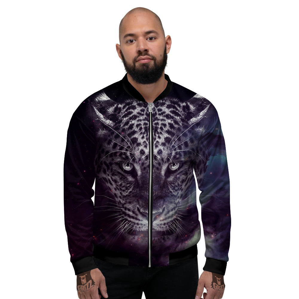 Jaguar Galaxy Print Men's Bomber Jacket-grizzshop