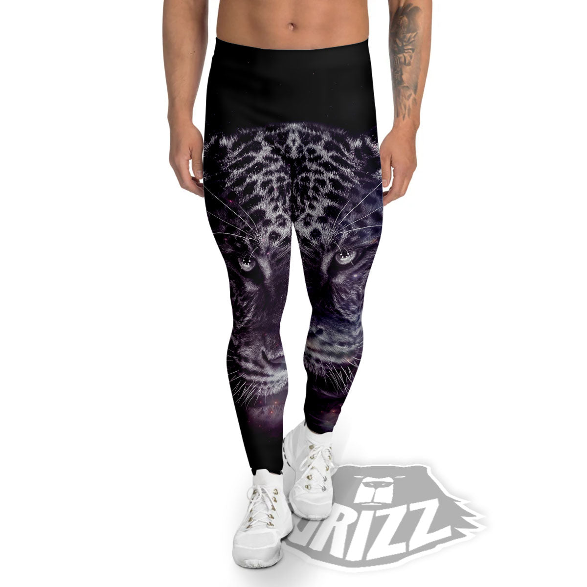 Jaguar Galaxy Print Men's Leggings-grizzshop