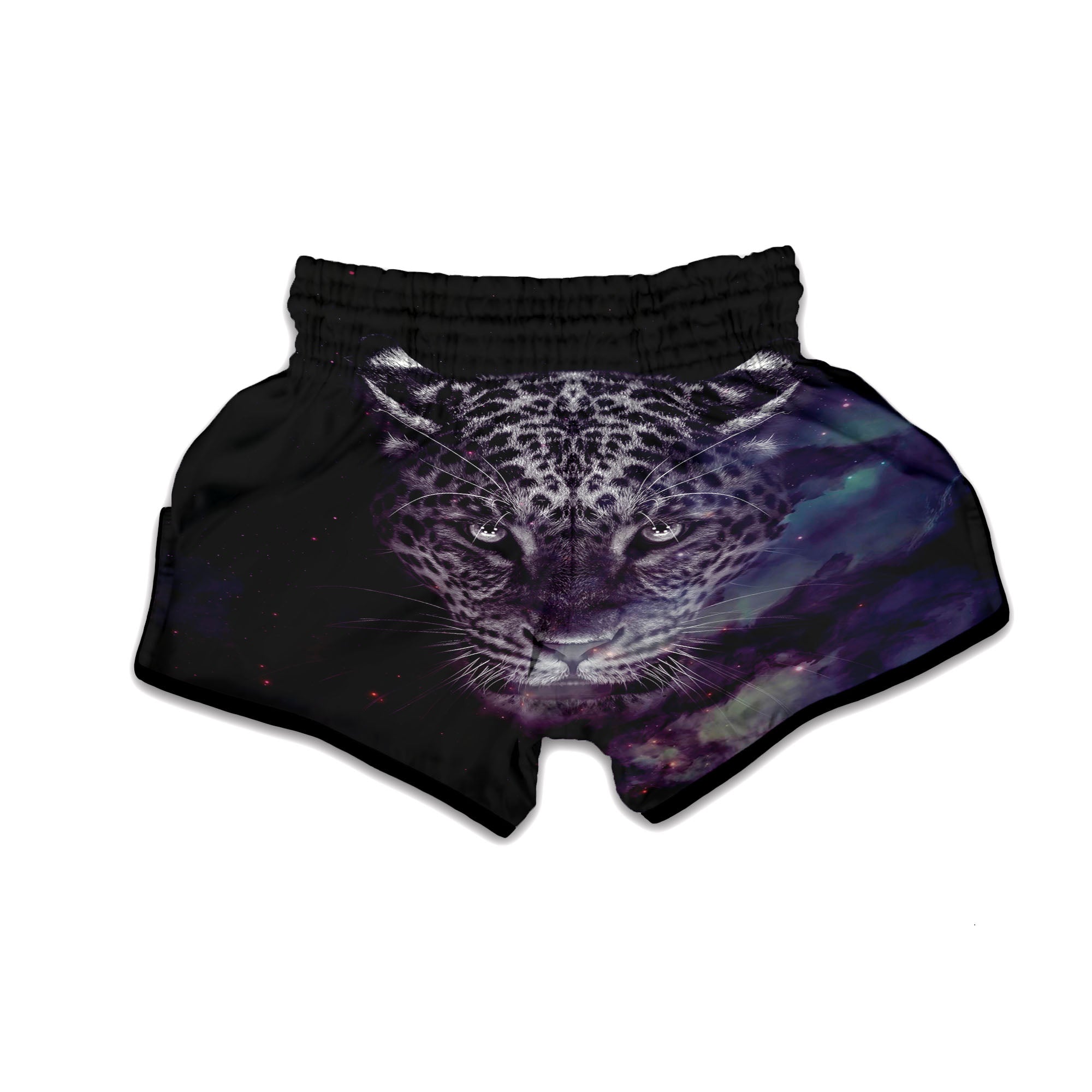 Jaguar Galaxy Print Muay Thai Boxing Shorts-grizzshop