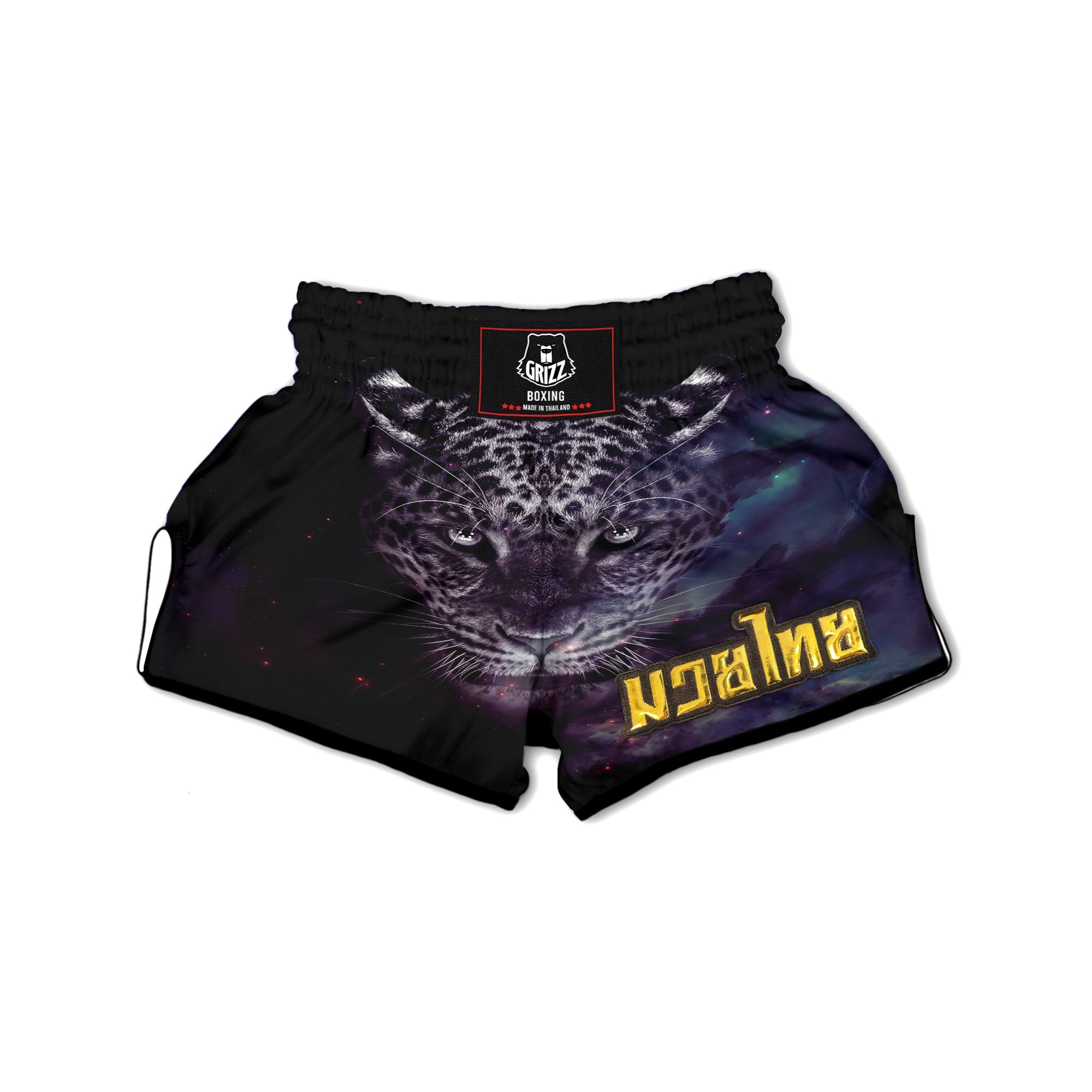 Jaguar Galaxy Print Muay Thai Boxing Shorts-grizzshop