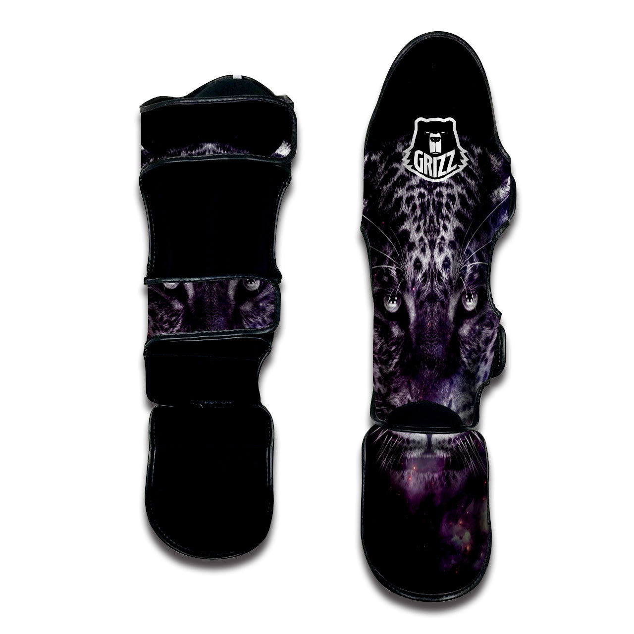 Jaguar Galaxy Print Muay Thai Shin Guards-grizzshop