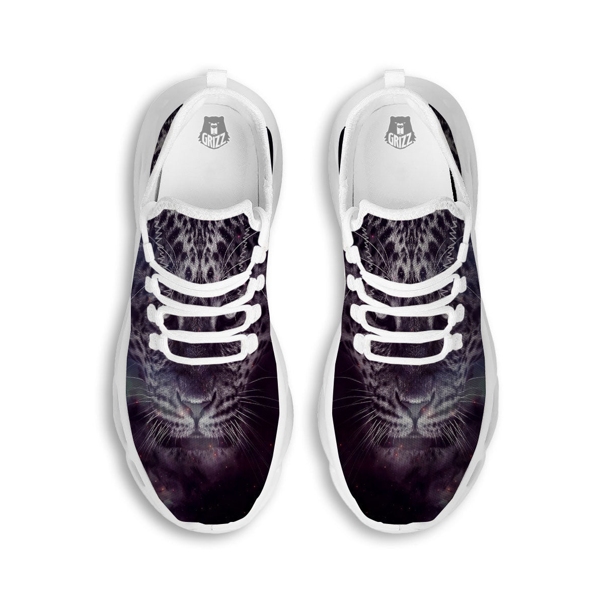 Jaguar Galaxy Print White Running Shoes-grizzshop