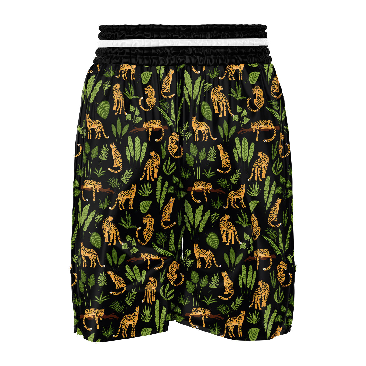 Jaguar Tropical Print Pattern Boxing Shorts-grizzshop
