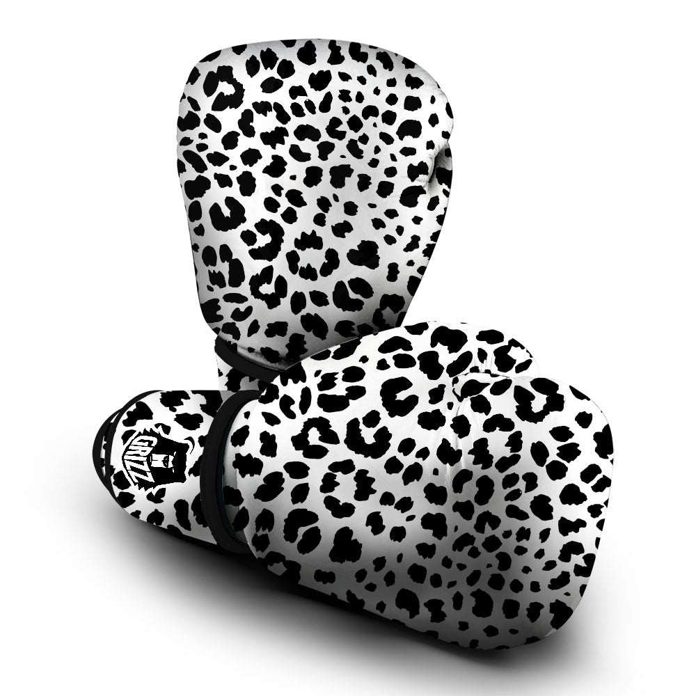 Jaguar White And Black Print Pattern Boxing Gloves-grizzshop