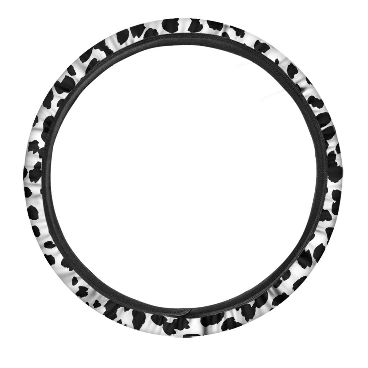 Jaguar White And Black Print Pattern Car Steering Wheel Cover-grizzshop