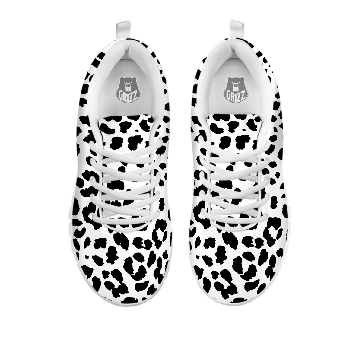 Jaguar White And Black Print Pattern White Sneaker-grizzshop