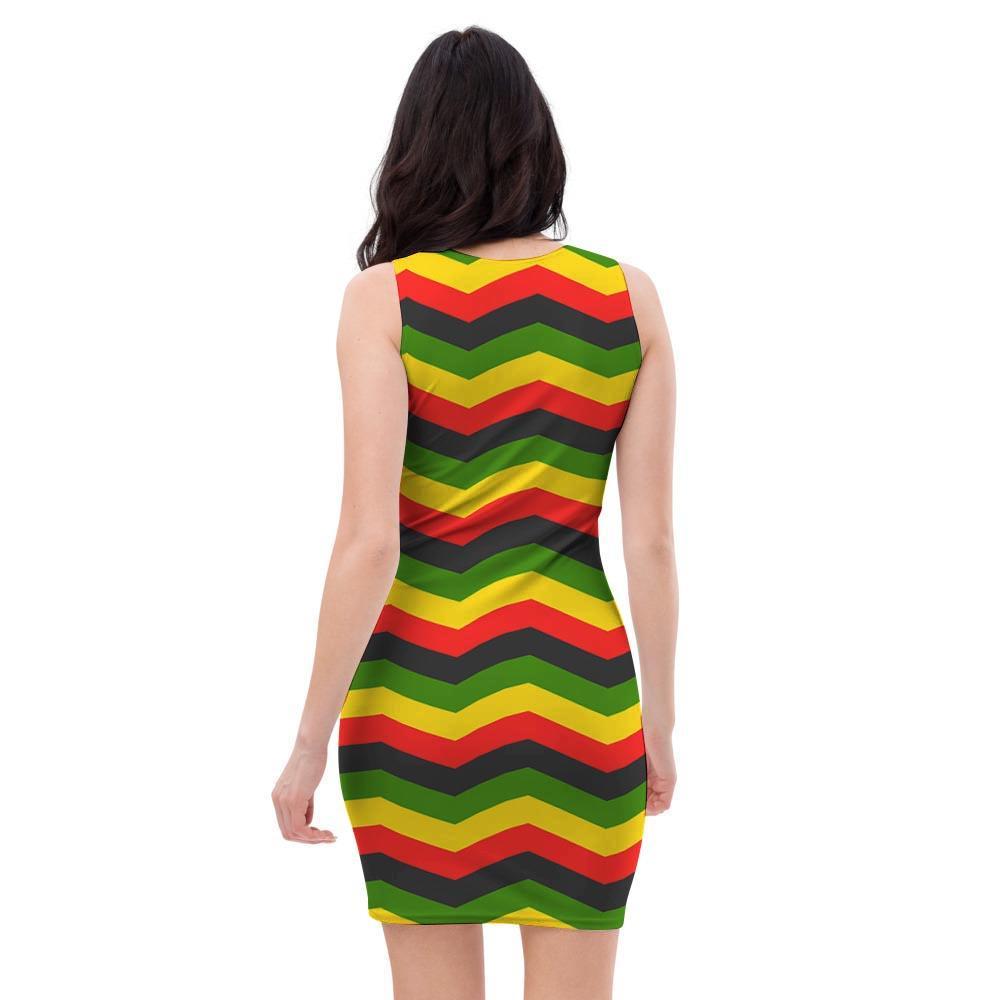 Jamaica Reggae Rasta Bodycon Dress-grizzshop