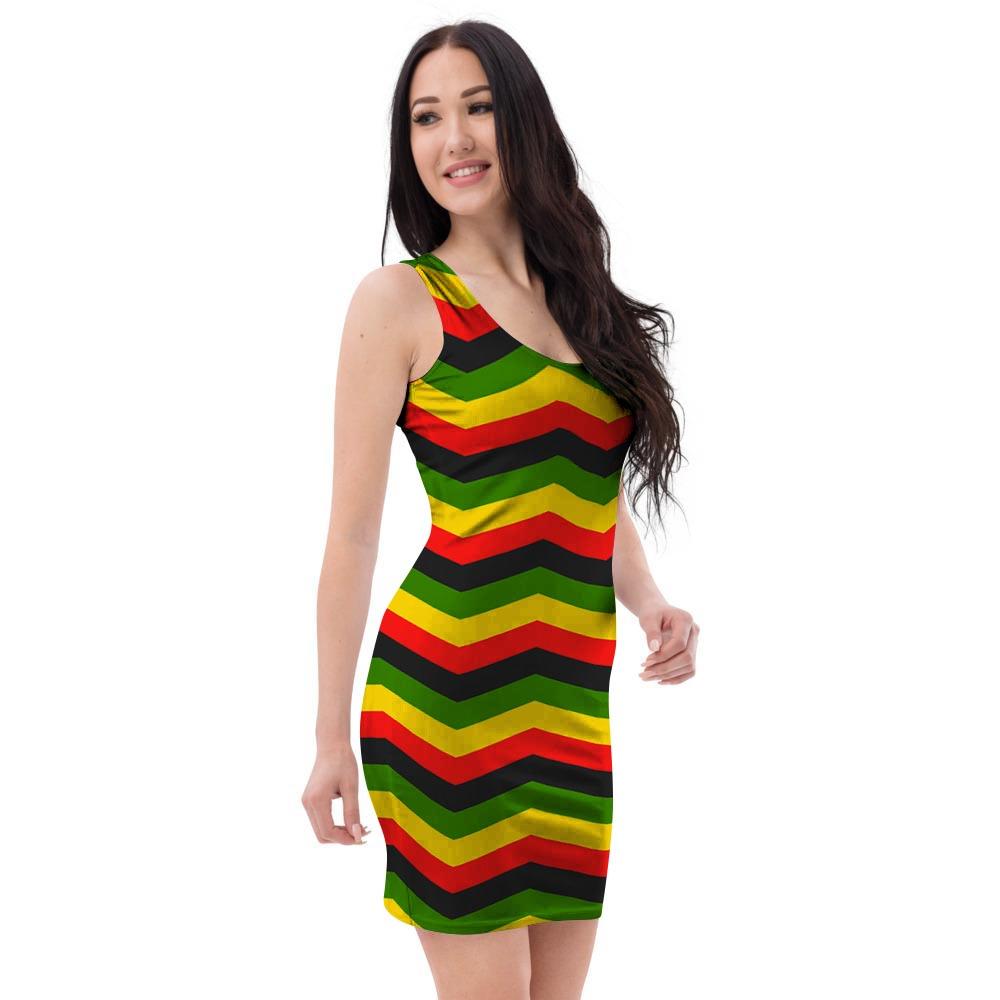 Jamaica Reggae Rasta Bodycon Dress-grizzshop