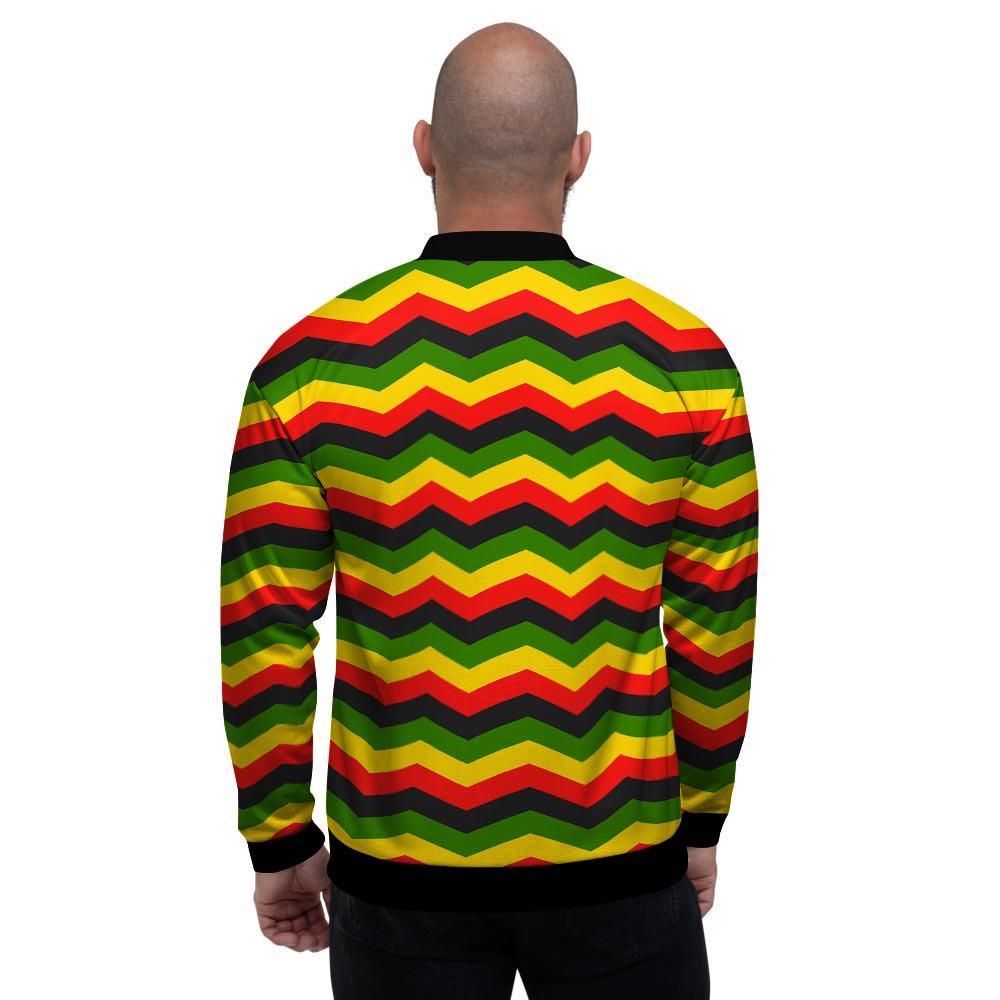 Grizzshopping Striped Neon Rainbow Print Down Jacket