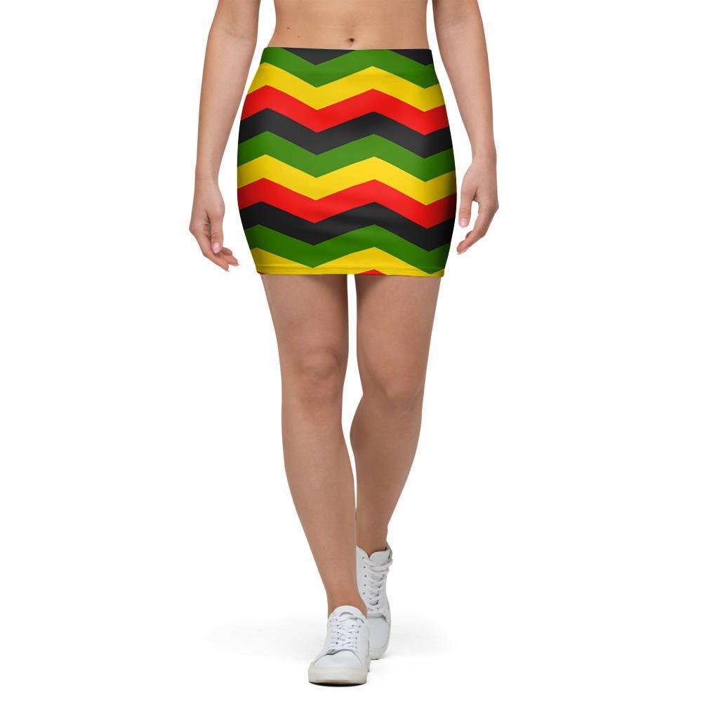 Jamaica Reggae Rasta Mini Skirt-grizzshop