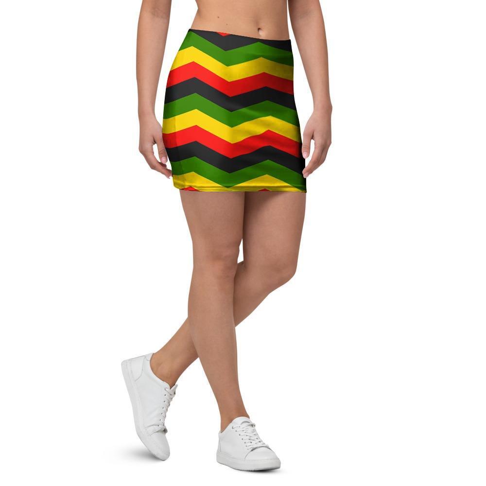 Jamaica Reggae Rasta Mini Skirt-grizzshop