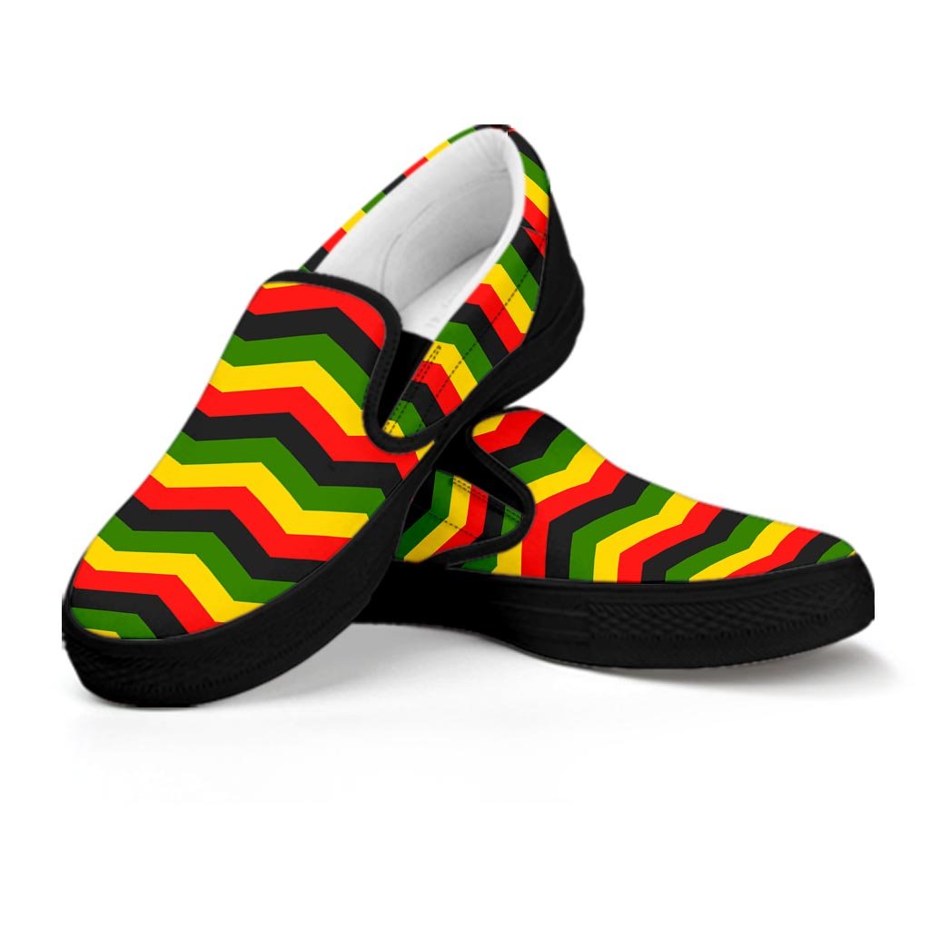 Jamaica Reggae Rasta Women's Slip On Sneakers-grizzshop