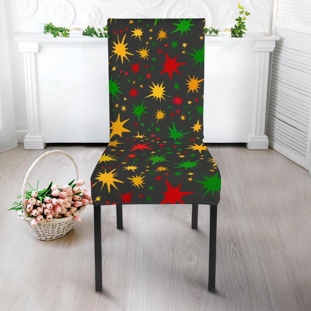 Jamaican Color Pattern Print Chair Cover-grizzshop
