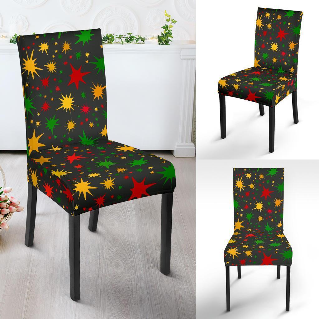 Jamaican Color Pattern Print Chair Cover-grizzshop